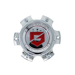 CAP-F6L-CR21 / Gear Alloy Chrome With Gloss Red Logo Snap-In Center Cap 2