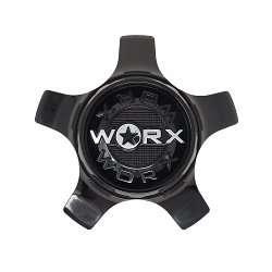 CAP-WX-5H-BC21 / Worx Alloy Gloss Black Snap On Center Cap 2