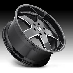 Dub Big Baller S223 Gloss Black Milled Custom Wheels Rims 2