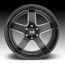 Dub Big Baller S223 Gloss Black Milled Custom Wheels Rims 3