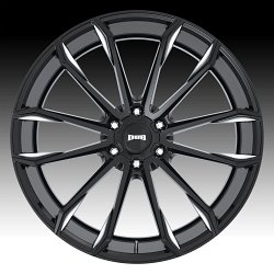 Dub Clout S252 Gloss Black Milled Custom Wheels Rims 3