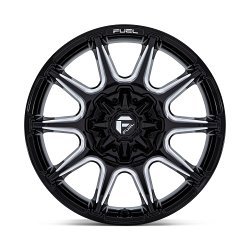 Fuel Super C FC880BE Gloss Black Milled Custom Truck Wheels 3