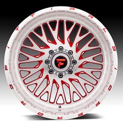 Fittipaldi Offroad Forged FTF07 Brushed Red Tint Custom Wheels Rims 2