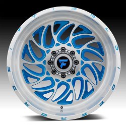 Fittipaldi Offroad Forged FTF09 Brushed Blue Accents Custom Wheels Rims 2
