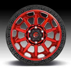 Fuel Covert D695 Candy Red Custom Wheels Rims 2