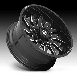 Fuel Saber D744 Gloss Black Milled Custom Wheels Rims 2