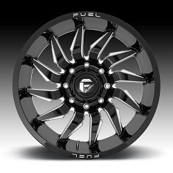 Fuel Saber D744 Gloss Black Milled Custom Wheels Rims 3