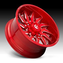 Fuel Saber D745 Candy Red Milled Custom Wheels Rims 2