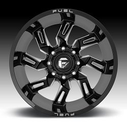 Fuel Lockdown D747 Gloss Black Milled Custom Wheels Rims 3