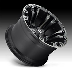 Fuel Vapor D851 Matte Black Machined Gray Tint Custom Truck Wheels 2