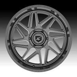 Gear Offroad 761AM Ratio Gloss Anthracite Milled Custom Truck Wheels 3