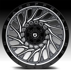 Gear Offroad 757MB Monsoon Gloss Black Machined Custom Wheels Rims 2