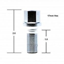 18018-20/ Gorilla 5-Lug Chrome 17mm Hex Bolt Kit 3