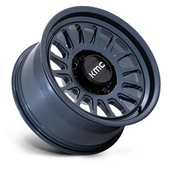 KMC KM452LX Impact Forged Monoblock Metallic Blue Custom Truck Wheels 2