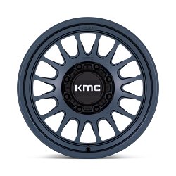 KMC KM452LX Impact Forged Monoblock Metallic Blue Custom Truck Wheels 3