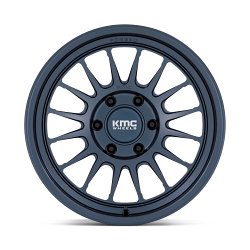 KMC KM447LX Impact Forged Monoblock Metallic Blue Custom Truck Wheels 3