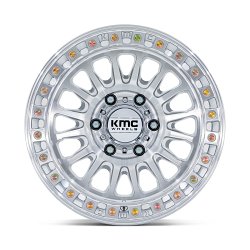 KMC KM552SD IMS Machined Silver Custom Truck Wheels 3