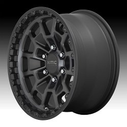 KMC KM718 Summit Satin Black Machined Gray Tint Custom Wheels Rims 2