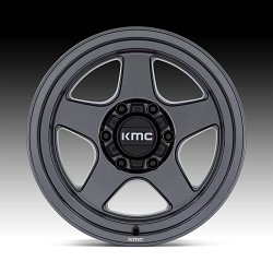 KMC KM728 Lobo Matte Anthracite Custom Truck Wheels 3