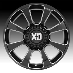 XD Series XD854 Reactor Gloss Black Milled Custom Wheels Rims 3