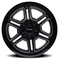 Mayhem Hermosa 8117 Gloss Black Milled Custom Wheels 3