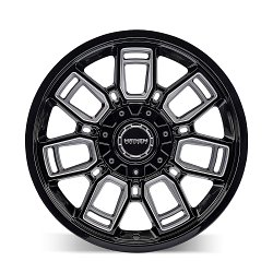 Mayhem Ordinance 8118 Gloss Black Milled Custom Wheels 3