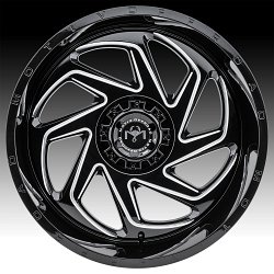 Motiv Offroad 426BM Morph Gloss Black Milled Custom Wheels Rims 2