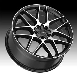 Motiv 435MB Foil Machined Gloss Black Custom Wheels Rims 3