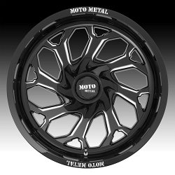 Moto Metal MO999 Reaper Gloss Black Milled Custom Wheels Rims 3