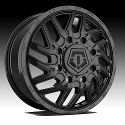 TIS Wheels 544B Dually Gloss Black Custom Truck Wheels Rims 2