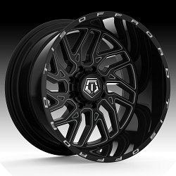 TIS Wheels 544BM Gloss Black Milled Custom Wheels Rims 3