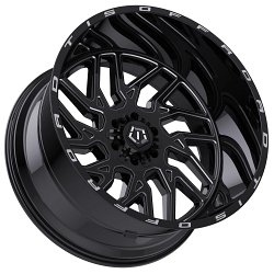 TIS Wheels 544BM Gloss Black Milled Custom Wheels Rims 2