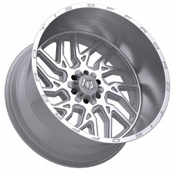 TIS Offroad 544BSM Brushed Silver Milled Custom Truck Wheels 2