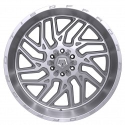 TIS Offroad 544BSM Brushed Silver Milled Custom Truck Wheels 3