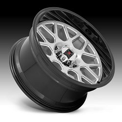 XD Series XD849 Grenade 2 Brushed Milled Black Custom Truck Wheels Rims 2