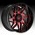 Gear Offroad 761MBR Ratio Machined Black Red Tint Black Custom Truck Wheels