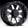 Gear Alloy 726M Big Block Machined Black Custom Rims Wheels