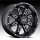 Gear Alloy 725MB Dominator 725 Satin Black Machined Custom Rims Wheels