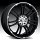 ICW Racing 204MB 204 Shogun Black and Machined Custom Rims Wheels