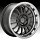 Konig Retrack 20GM RK Graphite w/ Machined Lip Custom Rims Wheels