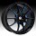 Konig Illusion 24B IL Gloss Black w/ Blue Ball Cut Machine Custom Rims Wheels