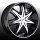 Platinum 413 / 414 Cloak Machined w/ Black Custom Rims Wheels