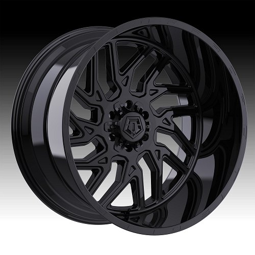 TIS Wheels 544B Gloss Black Custom Truck Wheels Rims 1