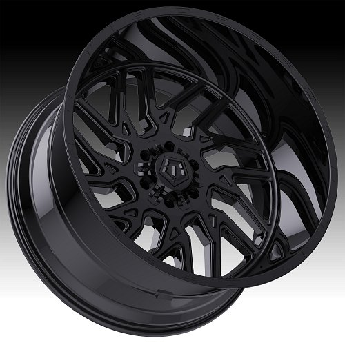 TIS Wheels 544B Gloss Black Custom Truck Wheels Rims 2