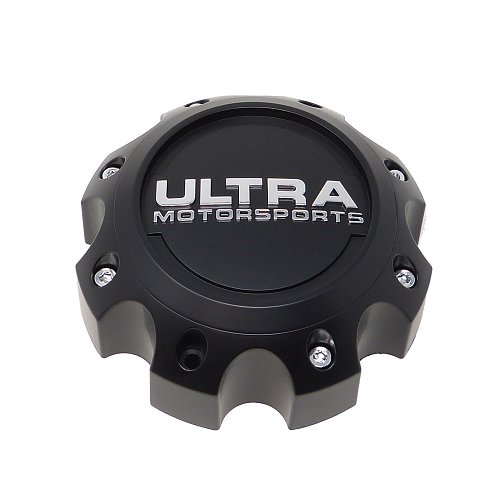 89-9778SB / Ultra Satin Black 8x6.5 Bolt-On Center Cap 1