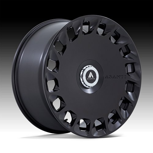 Asanti Black Label ABL45 Aristocrat Matte Black Custom Wheels 1