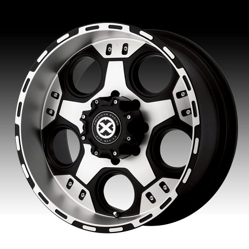 ATX Series AX184 184 Justice Matte Black Machined Custom Rims Wheels 1