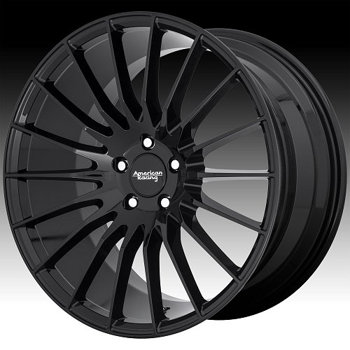 American Racing AR934 Fastlane Gloss Black Custom Wheels Rims 1