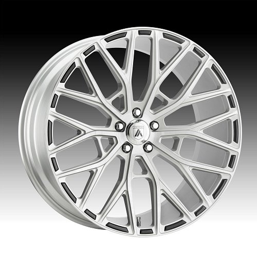 Asanti Black Label ABL-21 Brushed Silver Custom Wheels Rims 1