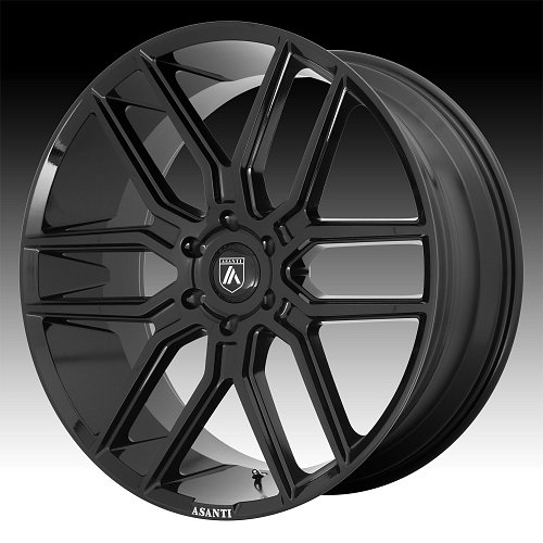 Asanti Black Label ABL-28 Baron Gloss Black Custom Wheels Rims 1